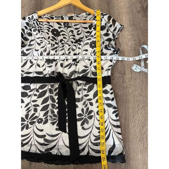 studio 1940 floral ribbon belted blouse - Picture 5 of 5